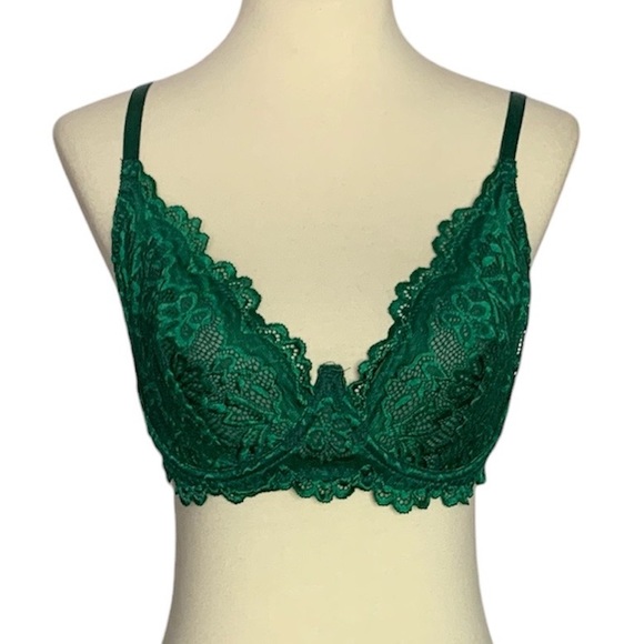 Green lace bra, 34D - Picture 9 of 11